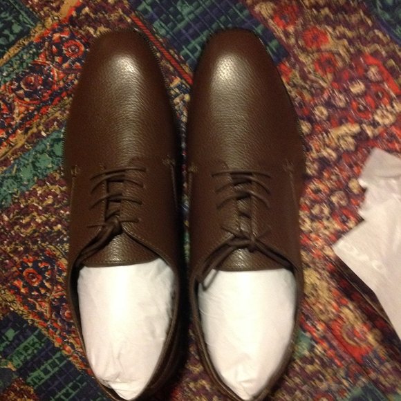 Coach Men's Graham Brown Leather Derby Shoes - 11D- New in Box - Picture 6 of 10